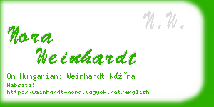 nora weinhardt business card